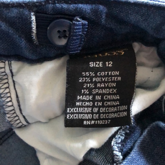 Girls size 12 Viggos Austin ankle skinny blue jeans with adjustable waist band - Picture 12 of 14